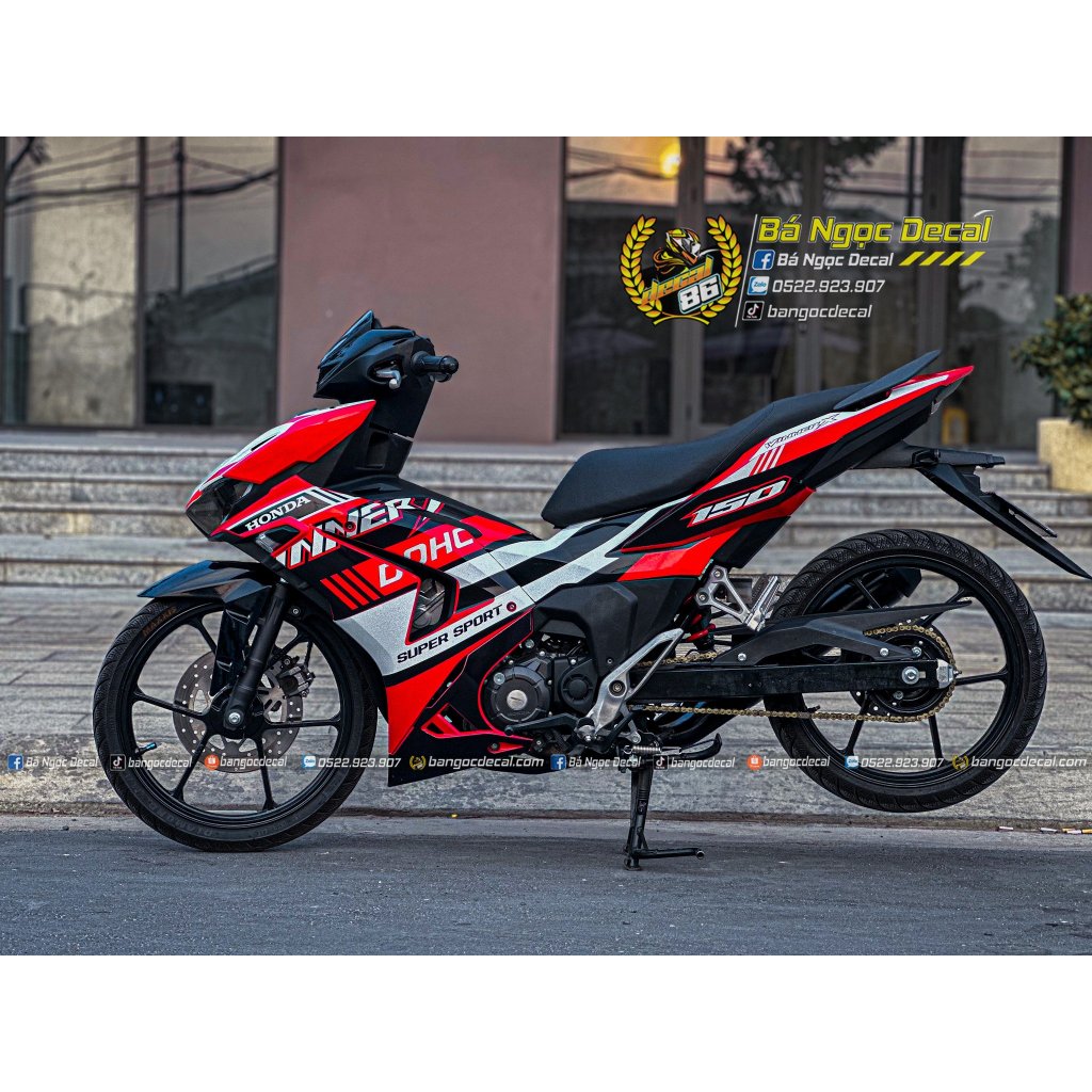 ZX10R REMOVABLE STICKER WINNER X V3 CAR STICKER HRC RED, BLACK RED ...
