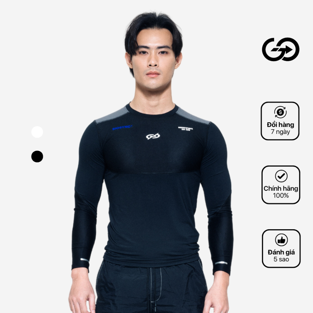 Gos Biosync S17 long-sleeved men's sports shirt (hugging form) | Shopee ...