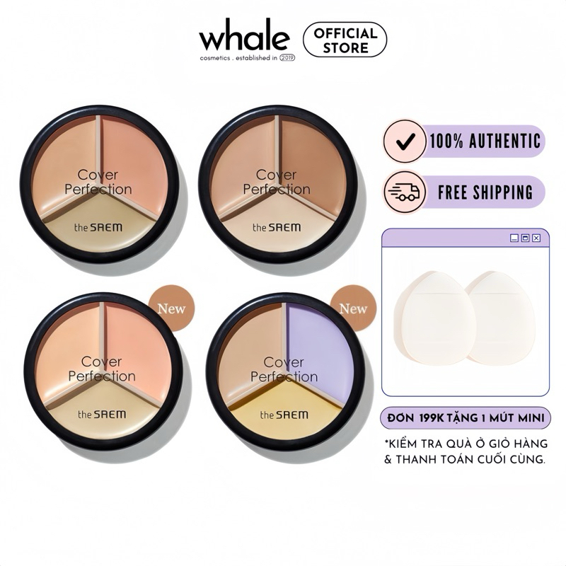 (Pot Concealer) THE SAEM Cover Perfection Triple Pot Concealer | Shopee ...
