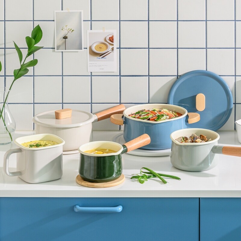 LocknLock Mellow enamel pot with handle can use induction cooker P3H ...