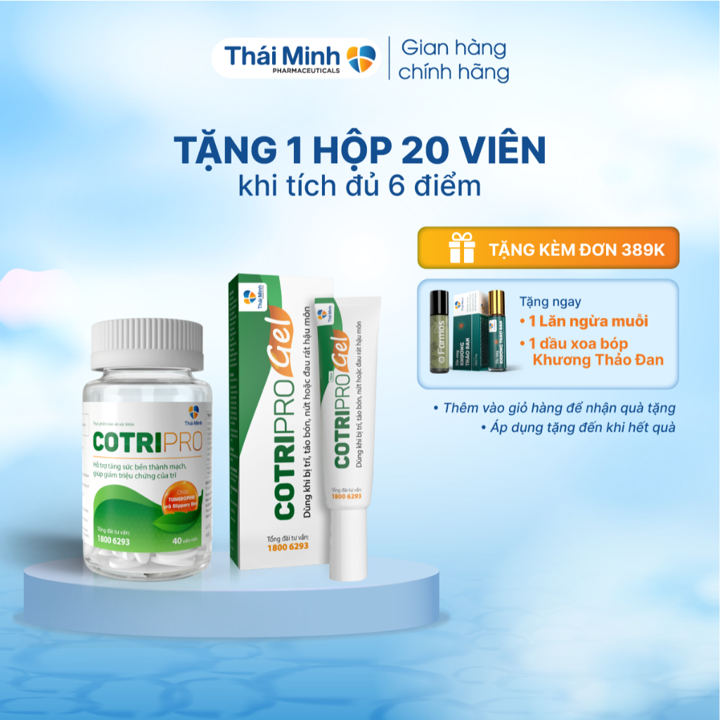 [Combo Topical Gel + Oral Tablets] - CotriPro Thai Minh Tablets & Gel ...