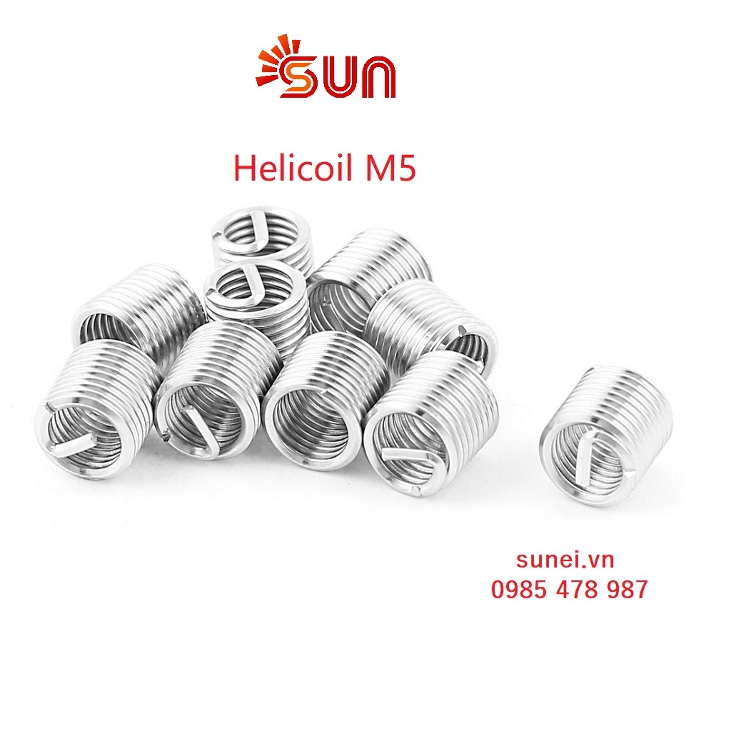 XO M5 helicoil implant thread, 304 stainless steel spring, thread pitch ...
