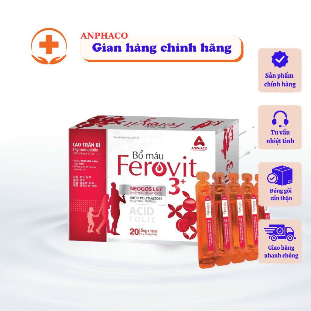 Ferovit Blood Supplement Organic Iron Supplement, Folic Acid, Vitamin ...