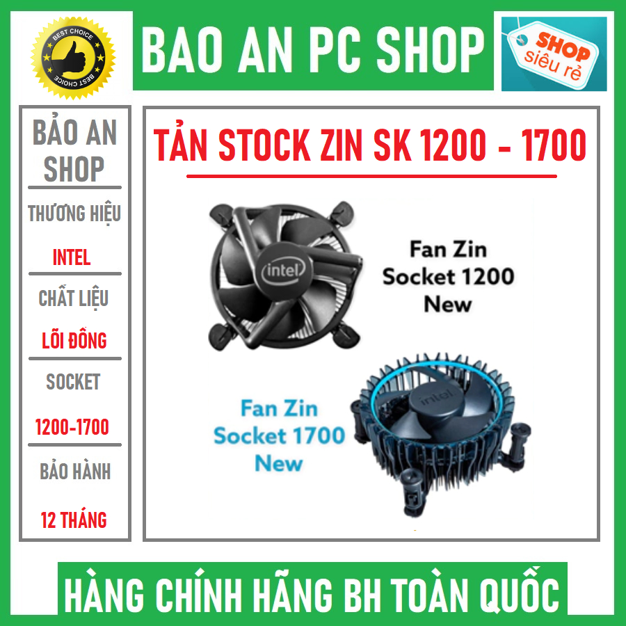 Stock FULL BOX Radiator Fan For CPU I3 10105F, 12100, I5 10400F, 12400 ...