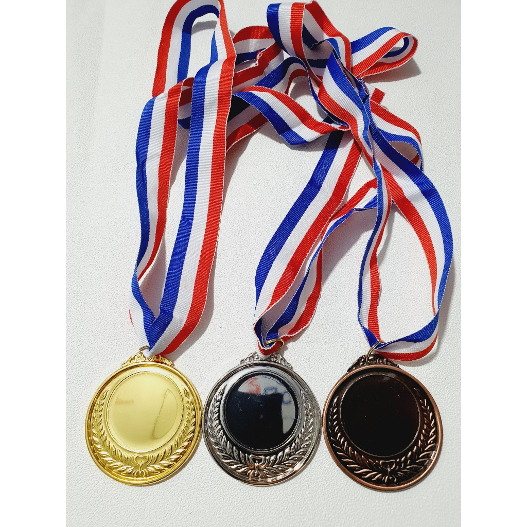 Metal sports medals, seven-color plain medals, high-end rice flower ...