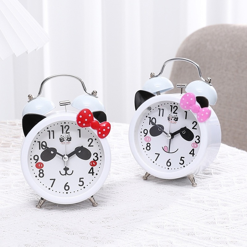 Cute Panda Desktop Alarm Clock, Decorative Clock With Utility Lamp ...