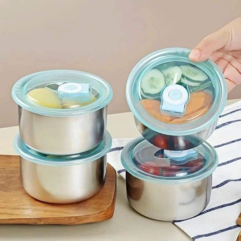 304 stainless steel round box, lid with genuine 4-way anti-overflow ...