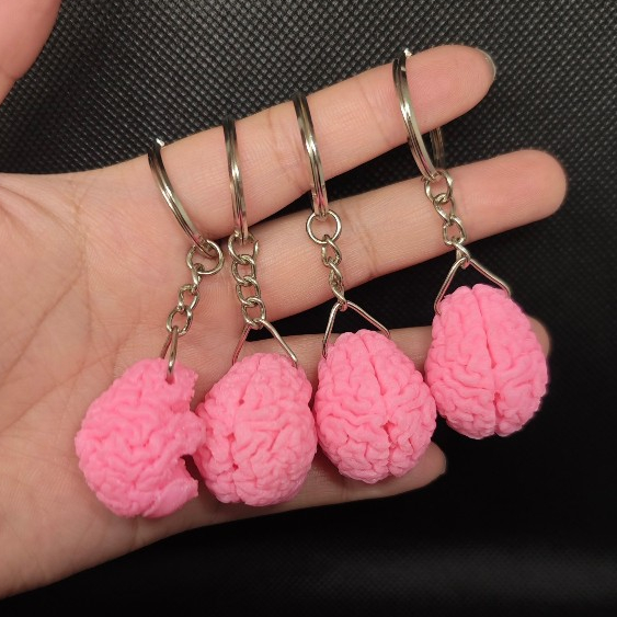 Human brain model keychain 3.5cm long, horror, halloween, unique ...