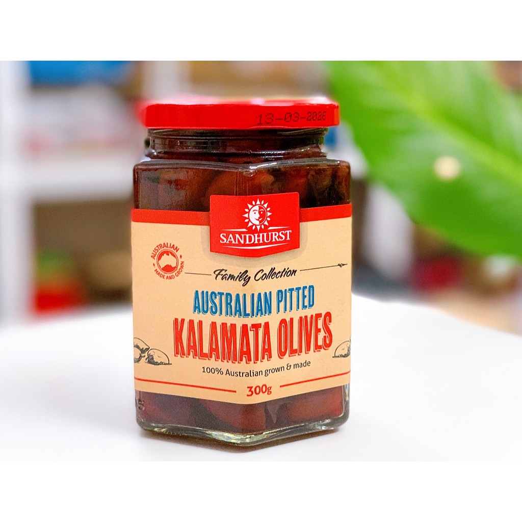 (Australian Goods) SANDHURST Australian Pitted KALAMATA Olives 300GR