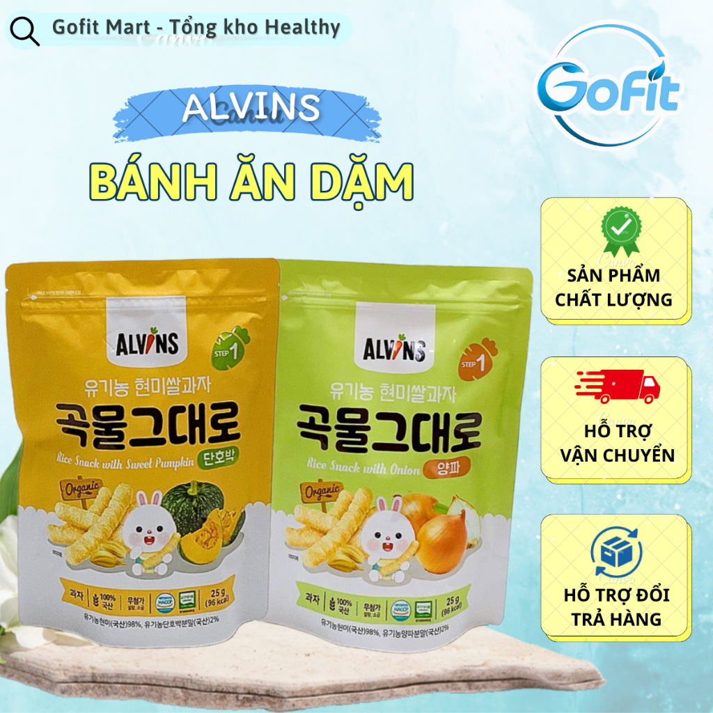 Alvins organic brown rice crackers for babies with many flavors 25g ...