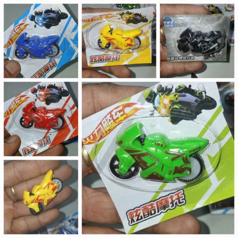 4 beautiful 4-color mini motorbikes with plastic flywheels | Shopee ...