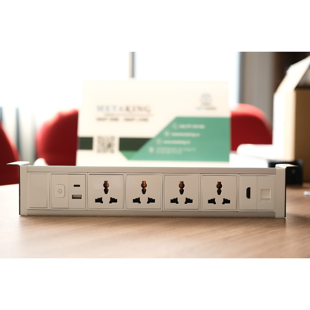 High quality under-table (or on the wall) power outlet MK102UB [4 Plug ...