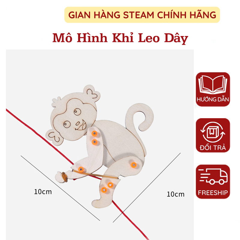Model Of Climbing Rope Monkey, Wooden Wire Climbing Robot Used To Teach ...