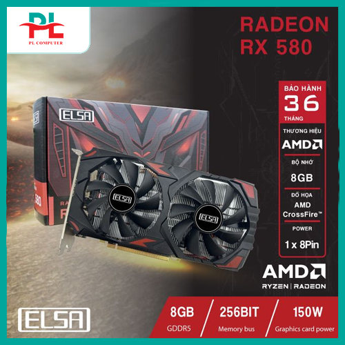 VGA GAMING ELSA AMD RADEON RX580 2048SP 8GB GDDR5 256BIT - Genuine ...