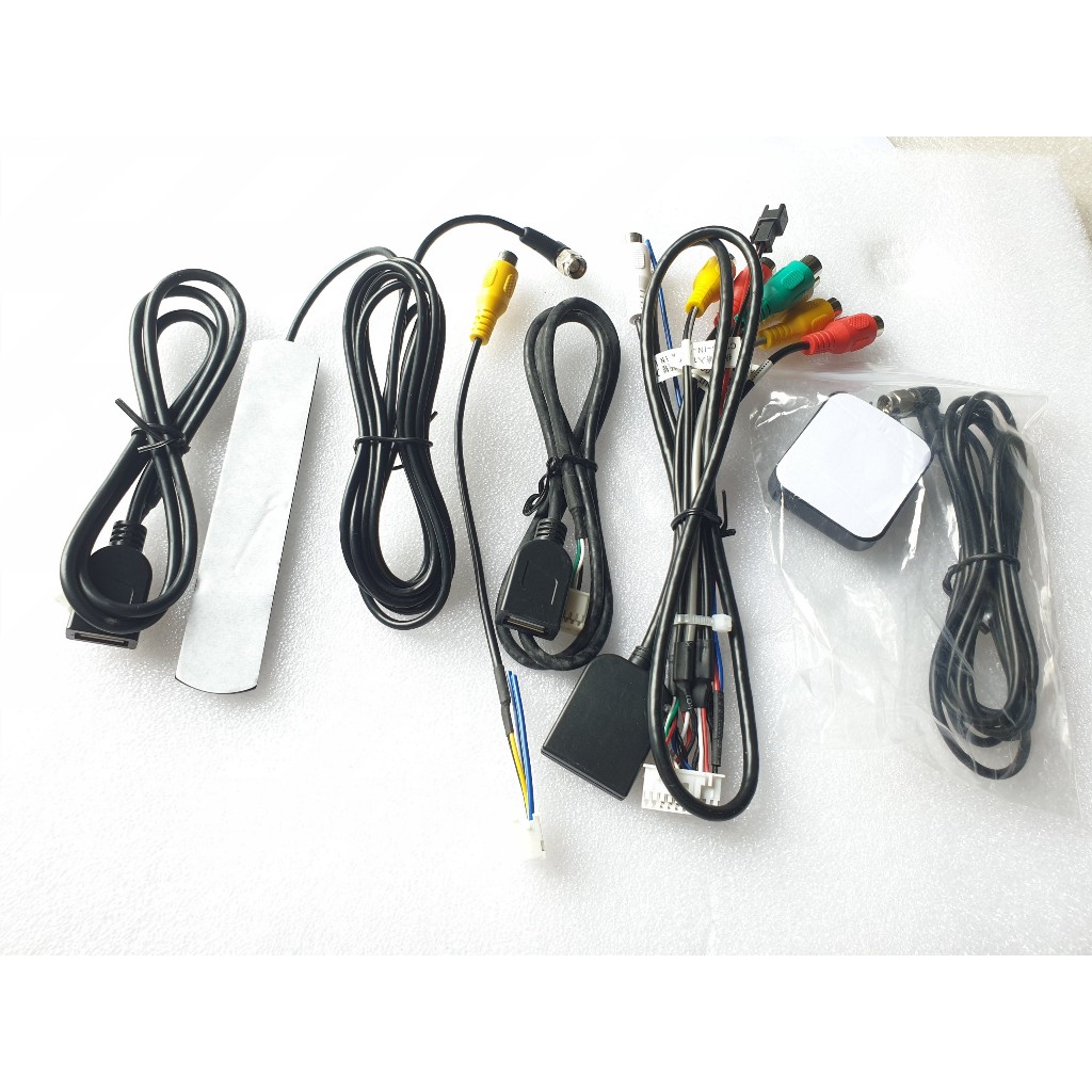 Accessory cord set for Android screen: Power cord, AV sim cord, GPS ...