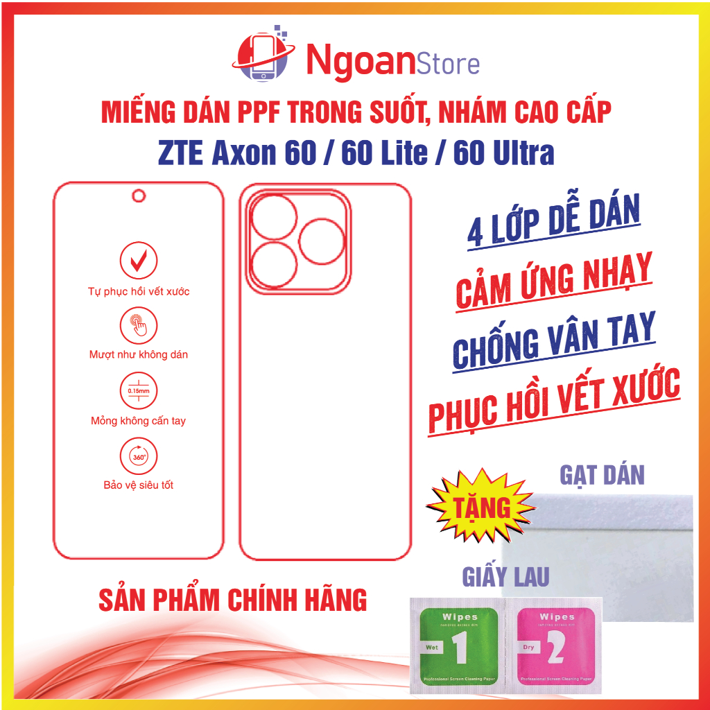 Zte Axon 60 / 60 Lite / 60 Ultra PPF sticker anti-fingerprint and ...