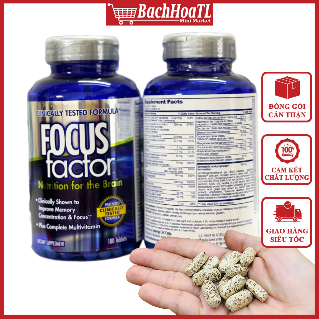 Focus Factor 180 Us Tablets Brain Supplement date 11 / 2026 | Shopee ...
