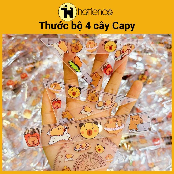 Eke Capybara student ruler set, cute cartoon | Shopee Malaysia