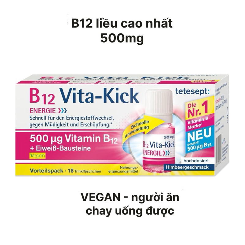 [New Product] VITAMIN B12 High Dose 500mg VITAKICK Of Tetespt VEGAN