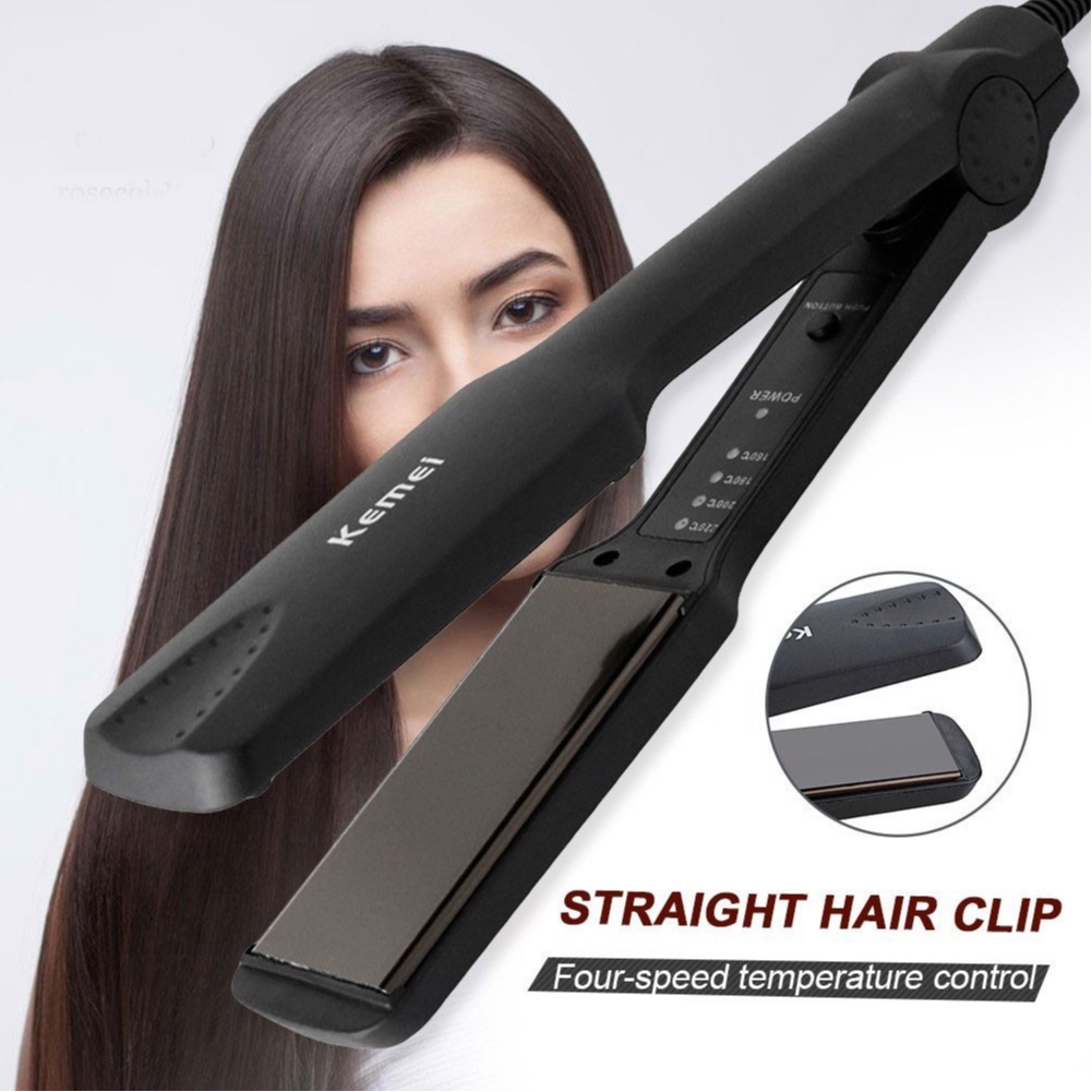Kemei KM329 Hair Straightener With 4 Levels Of Thermal Adjustment