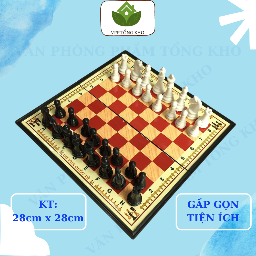 High-class International Chess Set, Folding Box, Size 28cm x 28cm, Set ...