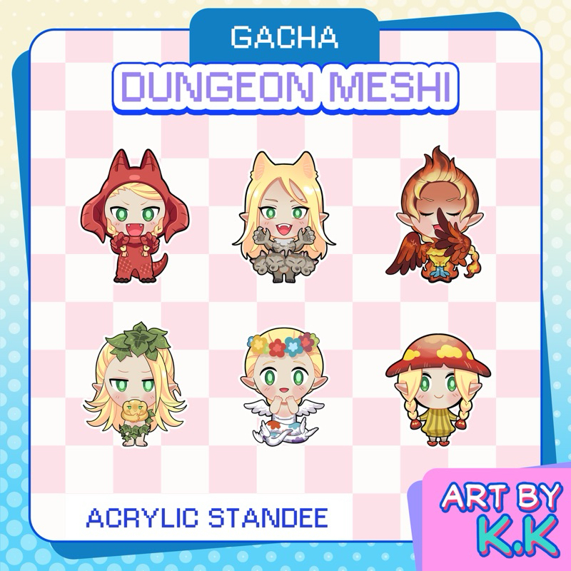 [GACHA / Random] Standee mini 4cm Dungeon Meshi Marcille Monster | By K ...