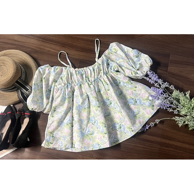 Floral Pattern Sagging Shirt (21185) | Shopee Malaysia