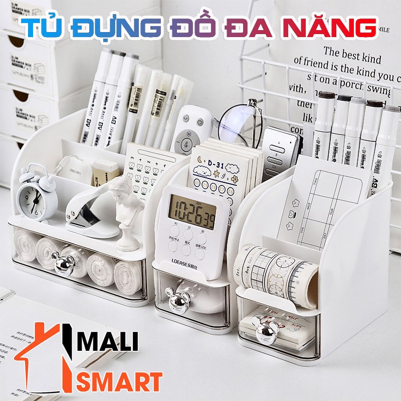 High-end 3-tier multi-function desktop storage cabinet with rabbit ...
