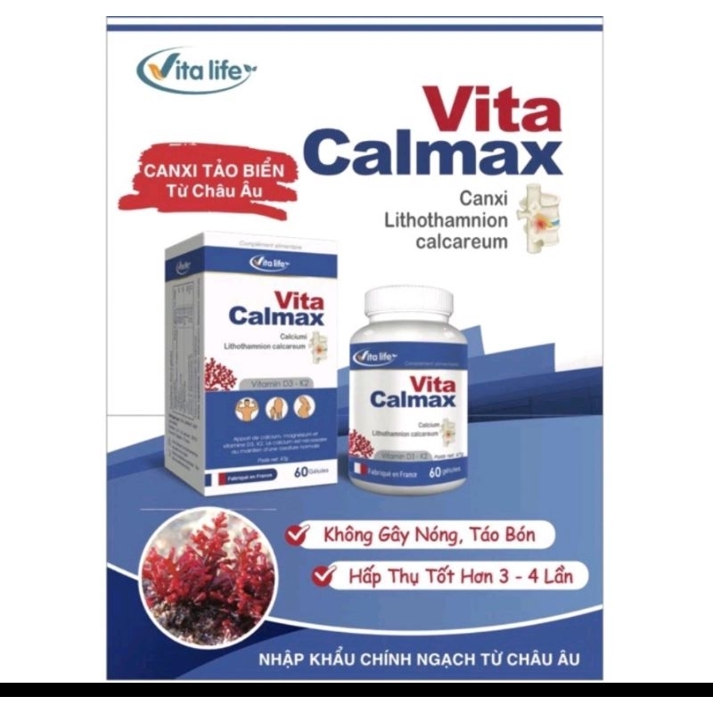 Calmax vita Supplements Calcium From Seaweed, Vitamin D3,k2 To Help