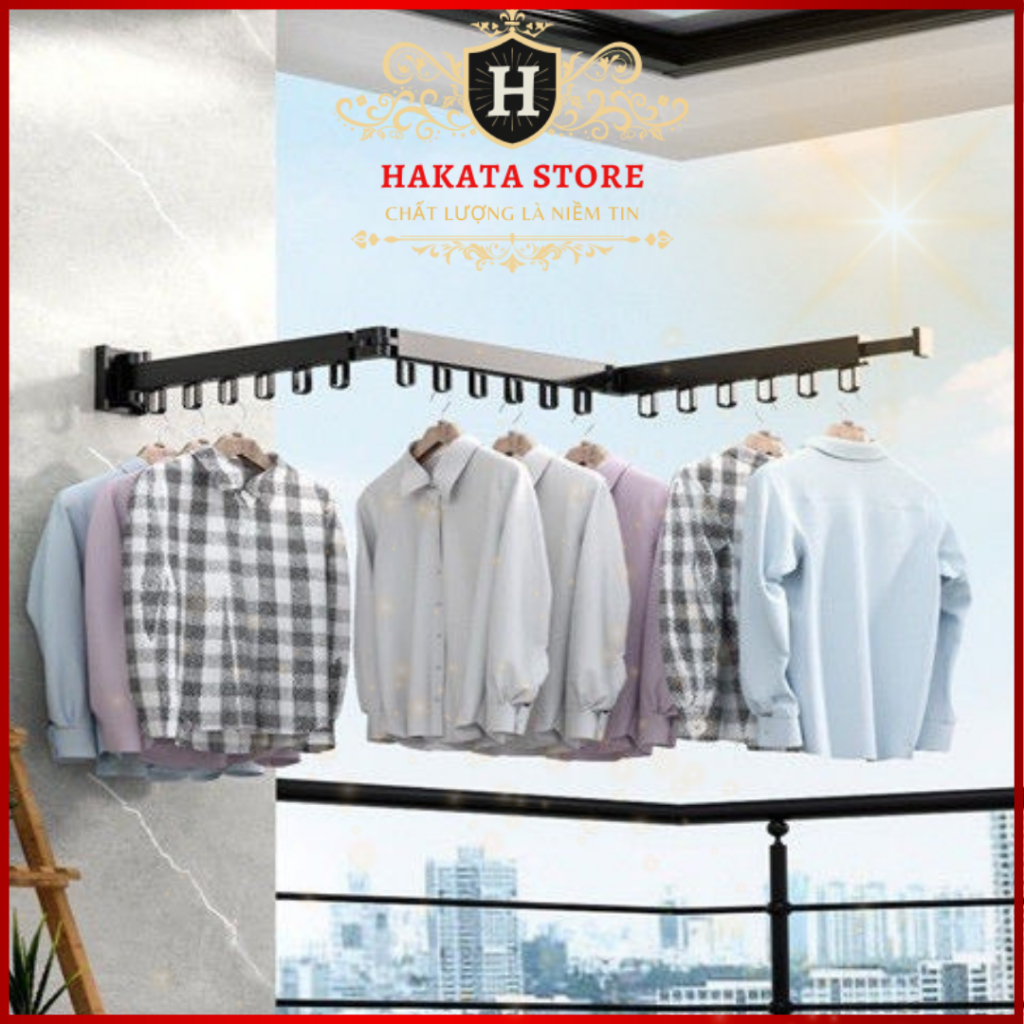 Wall-mounted Clothes Drying Rack Foldable Space-Saving Simple Hook ...