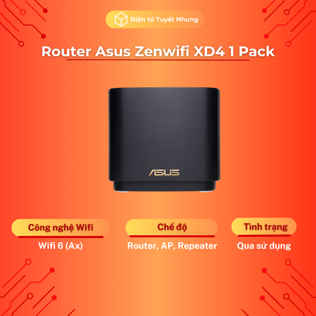 Asus Zenwifi XD4 Router 1 Pack, 2 Bands, Ax1800 Standard, Used - Wifi ...