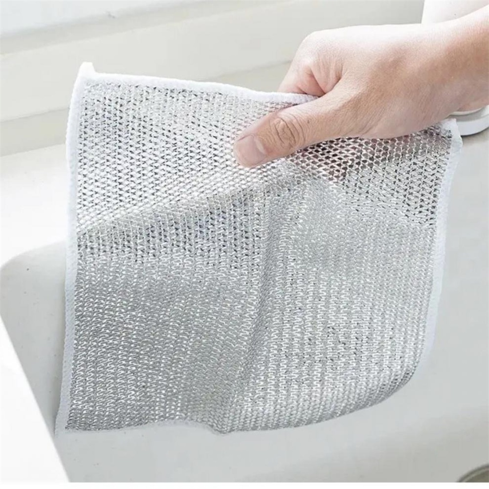 Set of 10 Metal Wire Kitchen Rags, Dishwasher Cleaning Anti-Abrasion ...