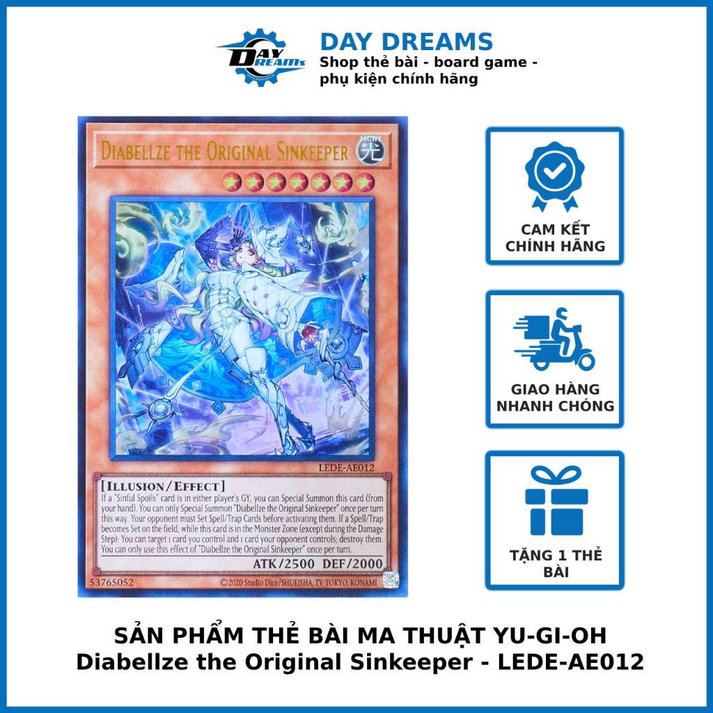 Yugioh Card Asian EnglishLanguage English Version Diabellze the Original Sinkeeper