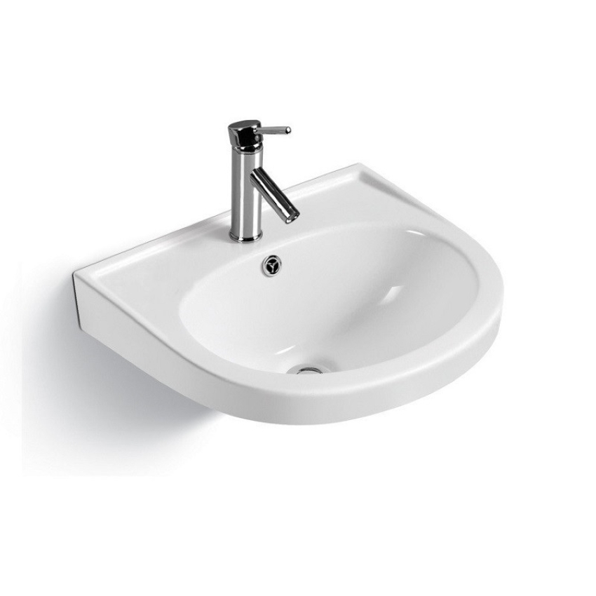 White wall-mounted Lavabo with rounded corners, size 41x36, code BH815 ...