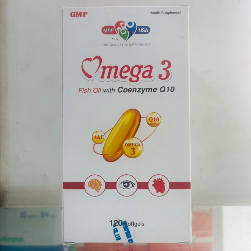 Omega 3 fish oil with Coenzyme Q10-120 tablets - Shopee Malaysia