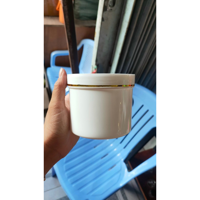 White 500gr Jar With Rim - With Spill-Resistant Lid | Shopee Malaysia