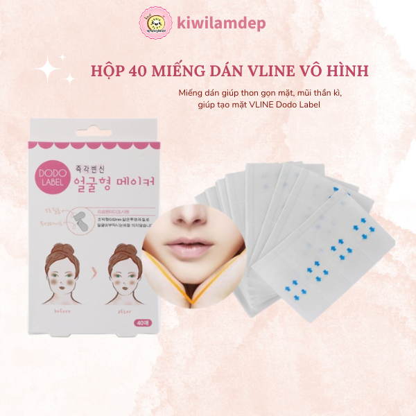 Box Of 40 Vline Stickers Slim Face, Slim Nose Invisible Dodo Label ...