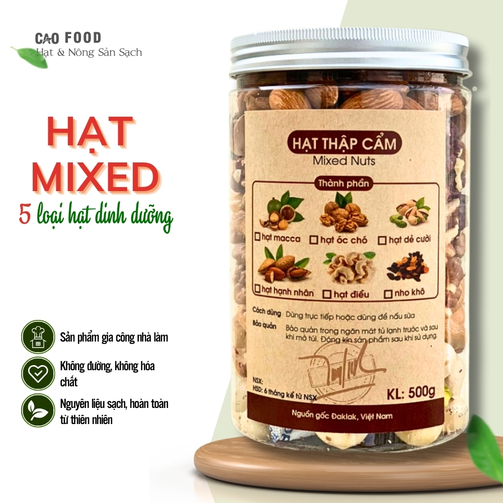[500GR] Cao Food instant mixed nuts from 5 types of premium nutritious ...