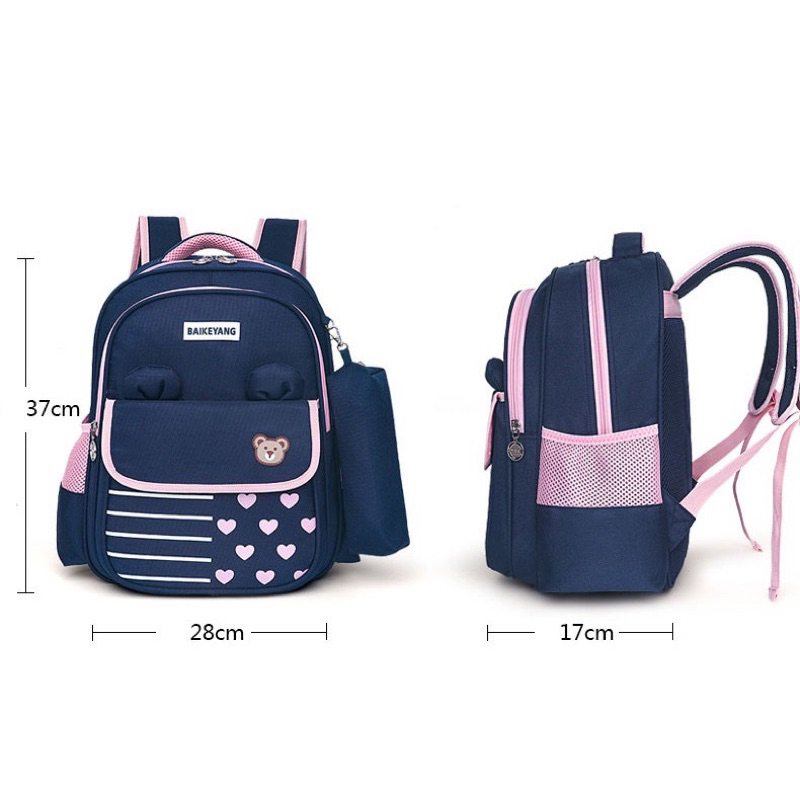 Bear Humpback Backpack, bag School For Boys And Girls Cute Waterproof ...