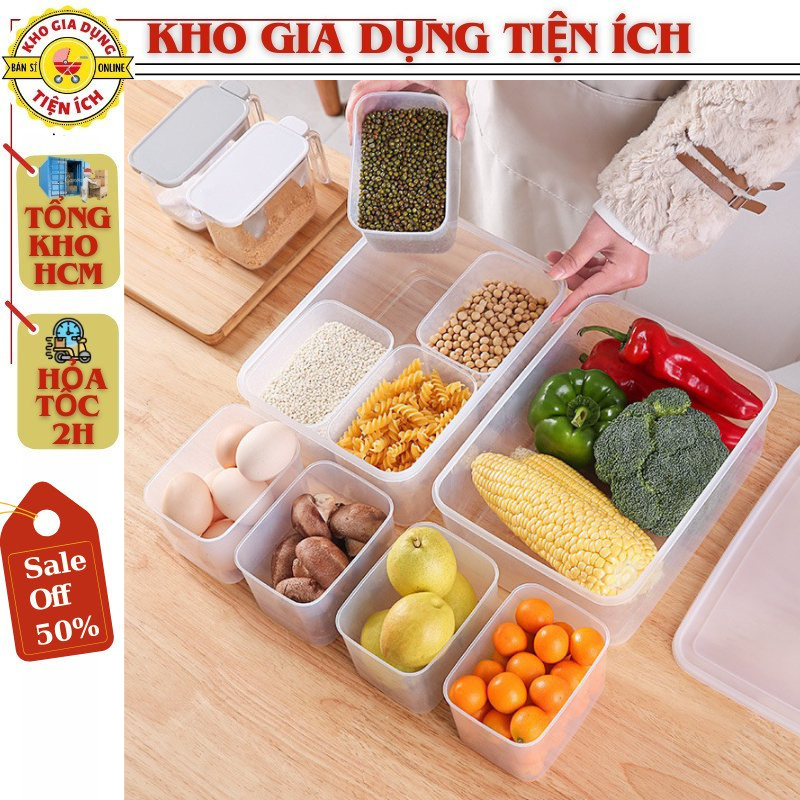 Food Containers With 4 Rectangular Lids For Food Storage Classification ...