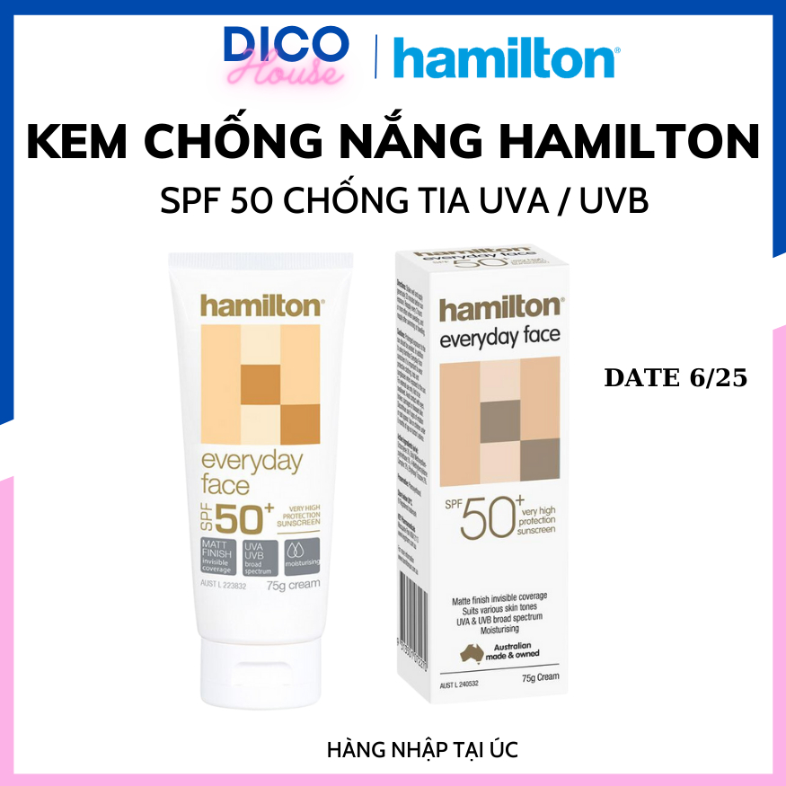 Hamilton Everyday Face SPF 50+ Australia 75g Shopee Malaysia