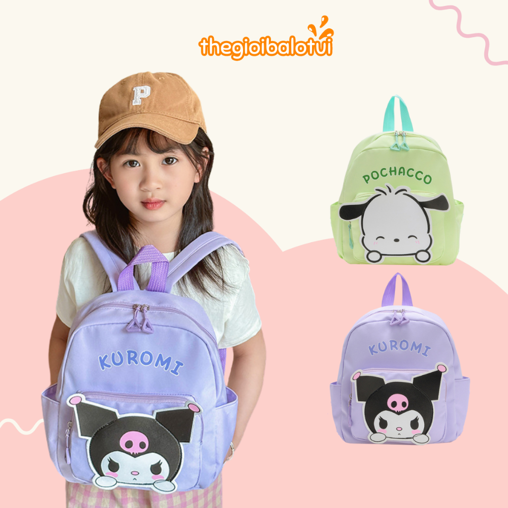 Backpacks for boys and girls going to kindergarten with cute Hello ...