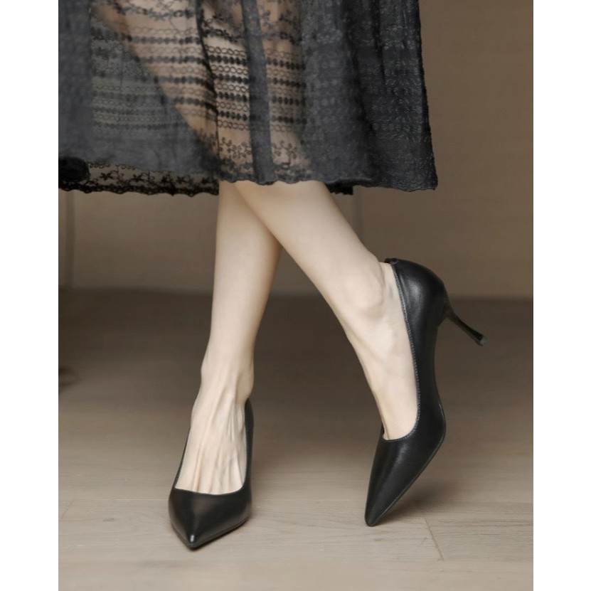 Desi - Matte Leather Simple Office High Heels 6Cm 170993 | Shopee Malaysia