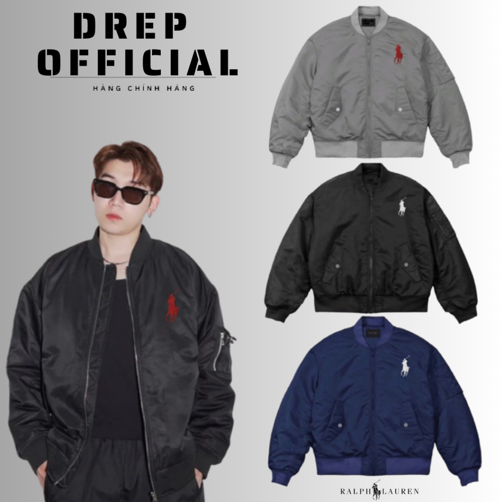 Ralph Lauren life bomber jacket with embroideredhorse logo Sharp, DREP ...