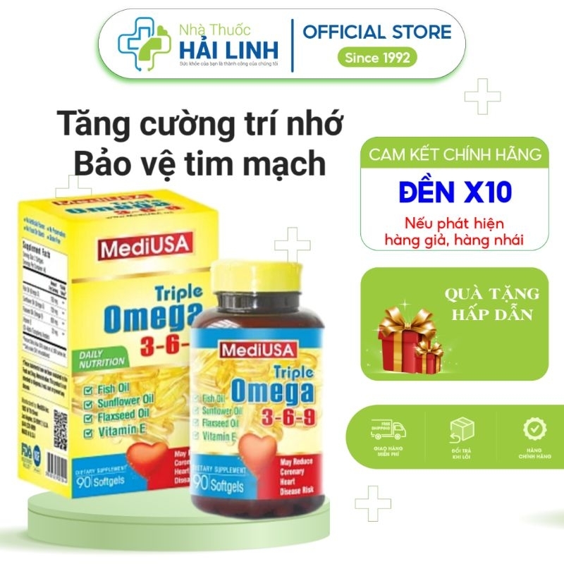 Mediusa Triple Omega 369 Imported Us Brain Tonic Tablet Box Of 60 ...