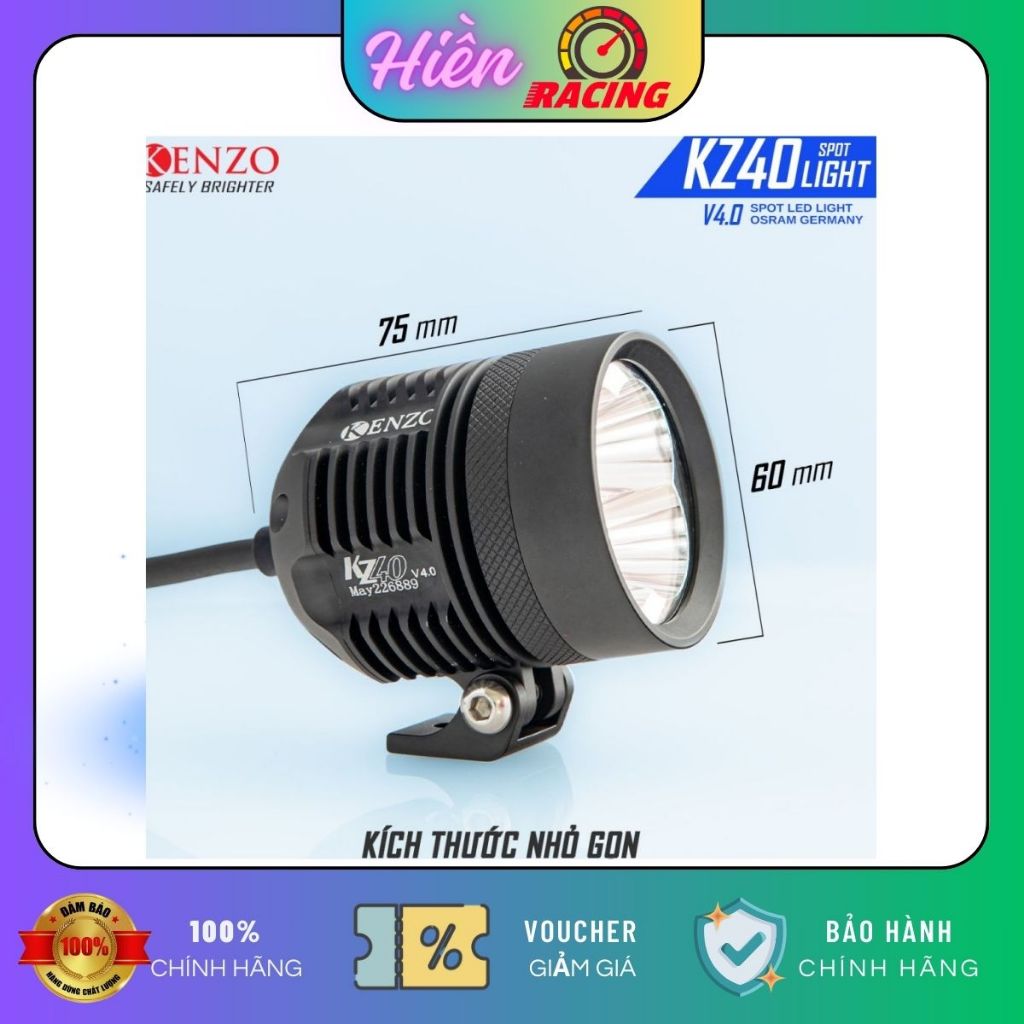 Kenzo KZ40 V4.0 60W Super Bright Turbo Mode Led Chip Osramo Shopee Malaysia