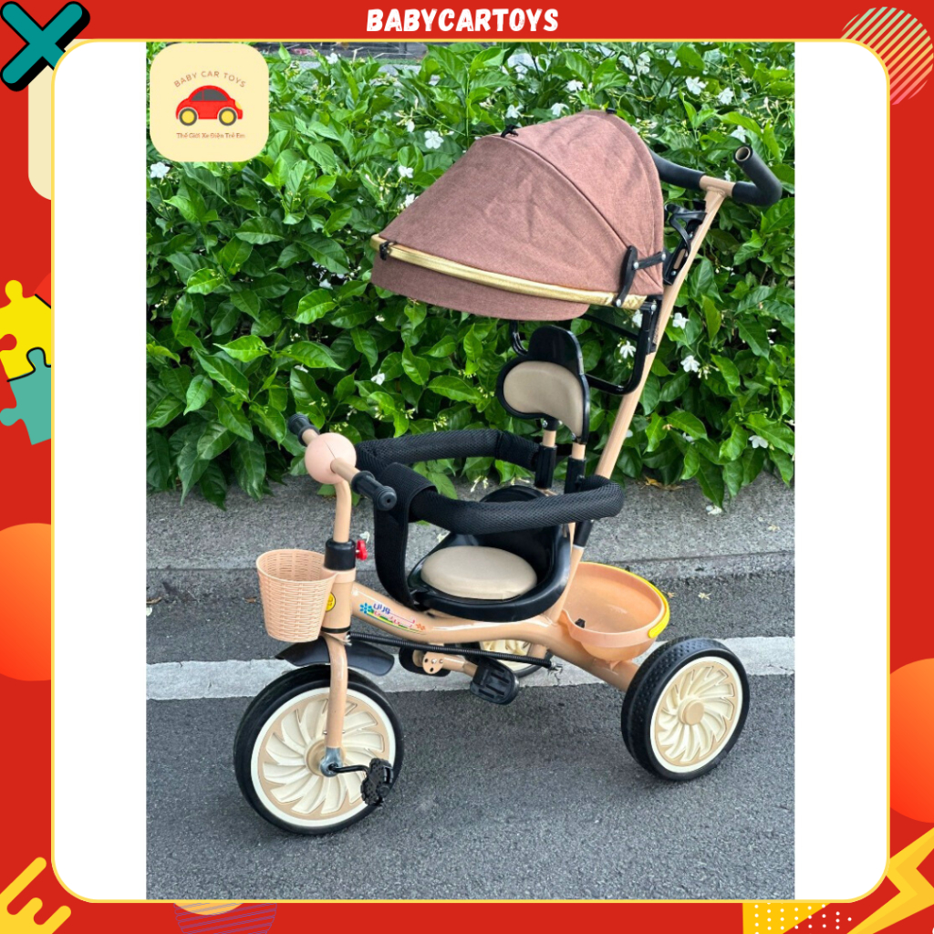 3 in 1 3-Wheel Stroller with steel frame, 3-Wheel Bicycle with push ...