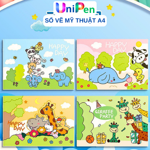 A4 Unipen Coloring Student Drawing Book - Thick Smooth Paper Student ...