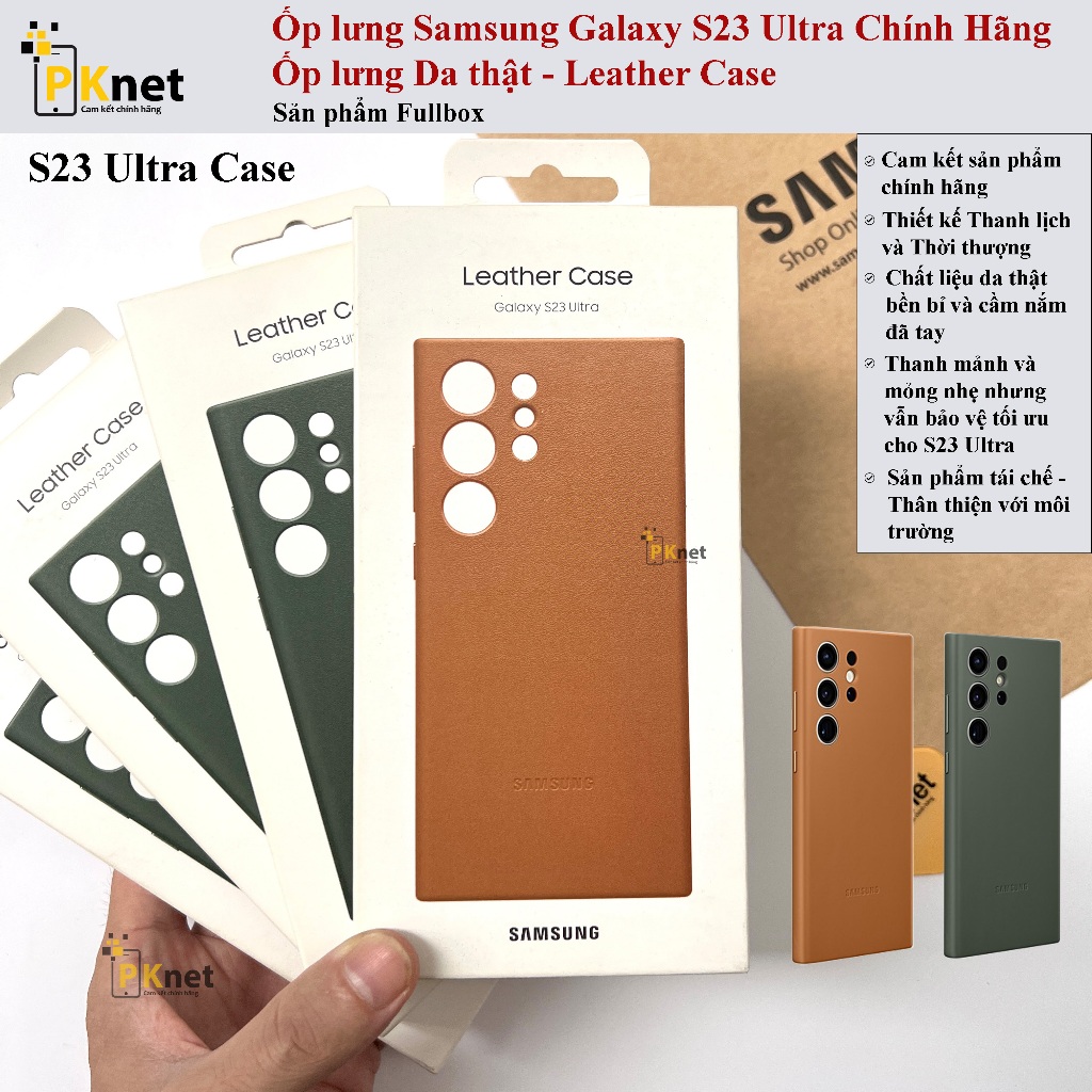 Genuine Samsung S23 Ultra Leather Case, Leather Case S23 Ultra | Shopee ...