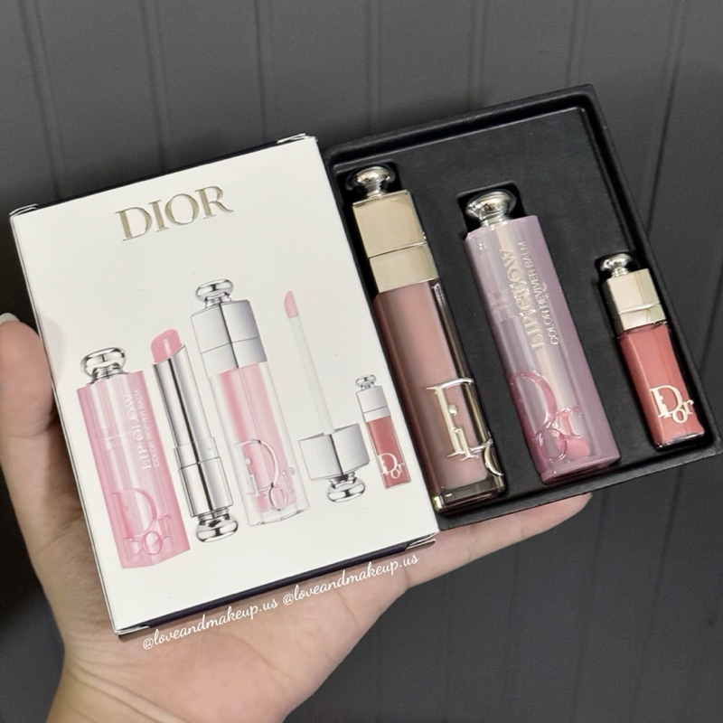 (AUTH Bill Usa) Dior Addict Natural Glow Lip Essentials Set | Shopee ...